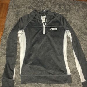 Victoria’s Secret PINK Grey Running Quarter Zip